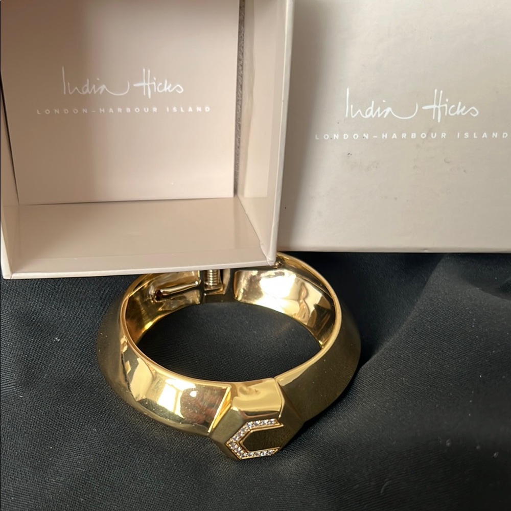 India Hicks Gold Geometric Bracelet